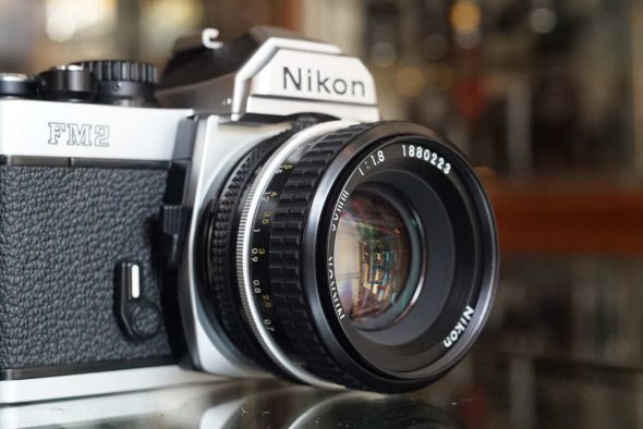 Nikon FM2 Chrome+ Nikon Nikkor 1.8 / 50mm AI lens