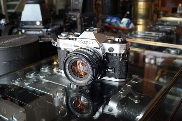 Canon AE-1 kit + Canon lens FD 50mm 1:1.8
