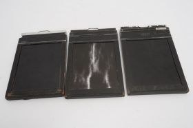 lot of 3x 4×5 sheet film holders, Graflex + Fidelity