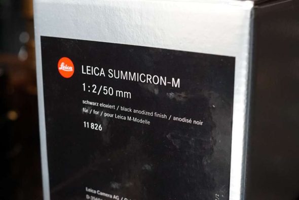 Leica M 50mm Summicron 1:2 V5 Boxed