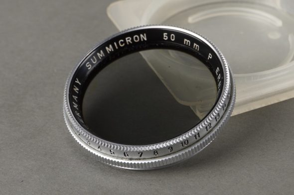 Leica Leitz polarizing filter for 50mm Summicron lens, E39, 39mm screw-in