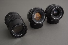 Canon FD lenses: 2.8/28, 1.8/50 S.C., 3.5/135