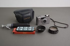 Contax GC-111 genuine leather case for G1 camera + extras
