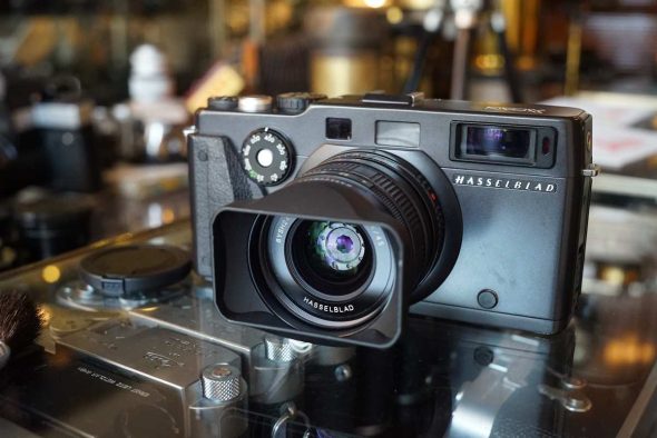 Hasselblad Xpan with 45mm 1:4 and original hood