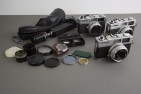 Lot of 3x Canon Canonet 28 RF cameras
