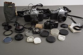 Lot of 3x Pentax cameras + extras