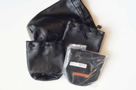 Lot of 4 Hasselblad Leather Lens pouches, unused