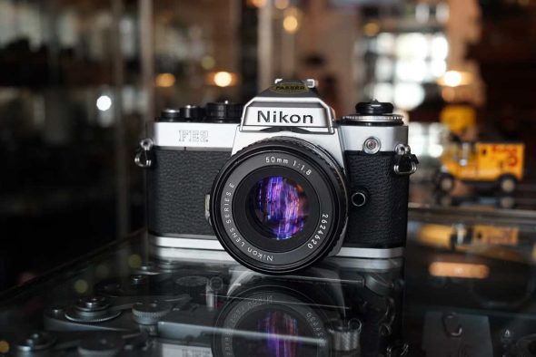 Nikon FE2 silver + Nikkor 50mm F/1.8 E series