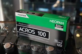 Fujifilm Acros 100, 5-pack 120 film, expired mid 2017