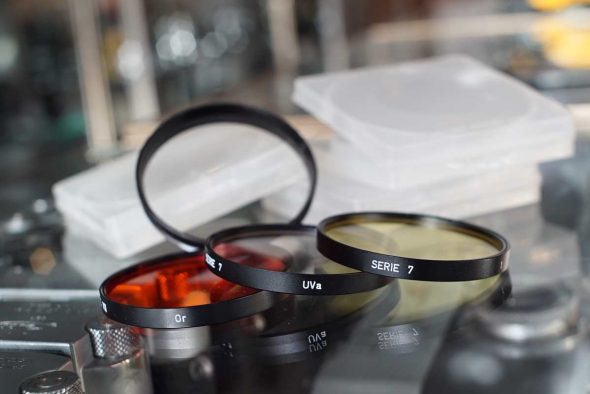 Leica Leitz lot of 3x VII series filters + 14161 containing ring