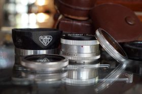 Rolleiflex accessories lot: Bay I hood, filters and Rolleinar