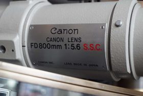 Canon FD 800mm F/5.6 SSC telephoto lens