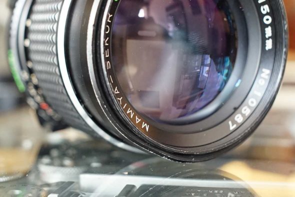 Mamiya 150mm F/3.5 lens for 645, worn