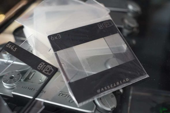 Hasselblad Format Masks 6×4.5 and 6×3, with focus screen overlays
