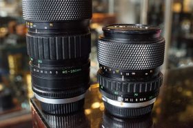 Lot of 2 Olympus OM lenses, 85-250mm F/5 + 35-70mm F/4