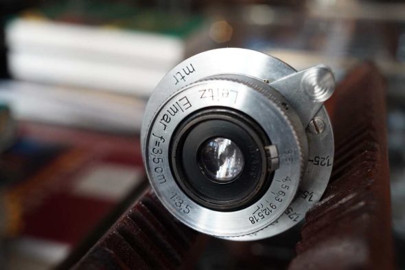 Leitz Elmar 35mm F/3.5 LTM, chrome in lensbubble