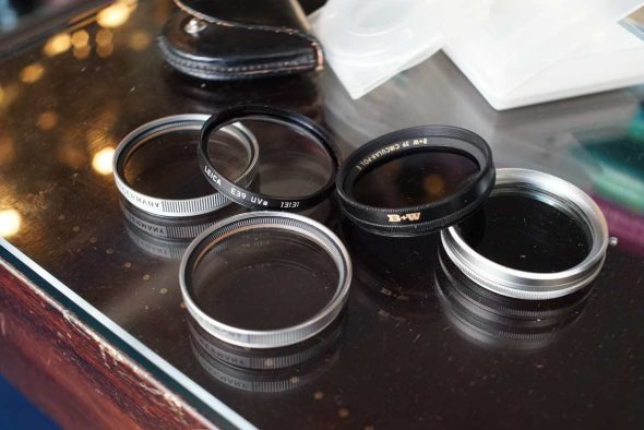 Lot of 5x various filters for Leica E39
