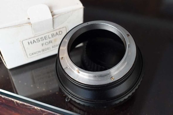 Hasselblad V lens to Canon EOS adapter, boxed