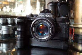 Pentax MX black with drive + SMC 50mm F/1.7 lens, OUTLET