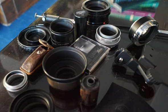 Big lot full of mixed Leica accessories