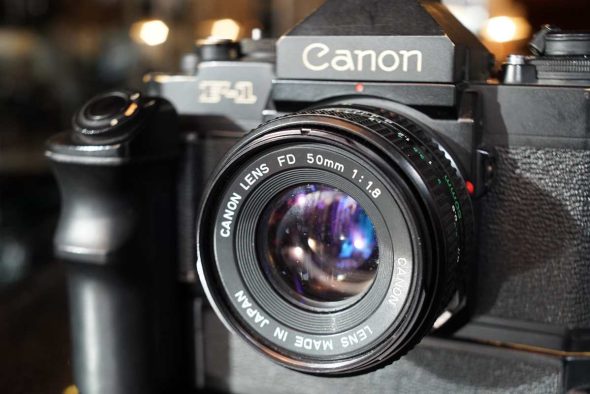 Canon F-1 + FD 50mm F/1.8 & Motordrive kit