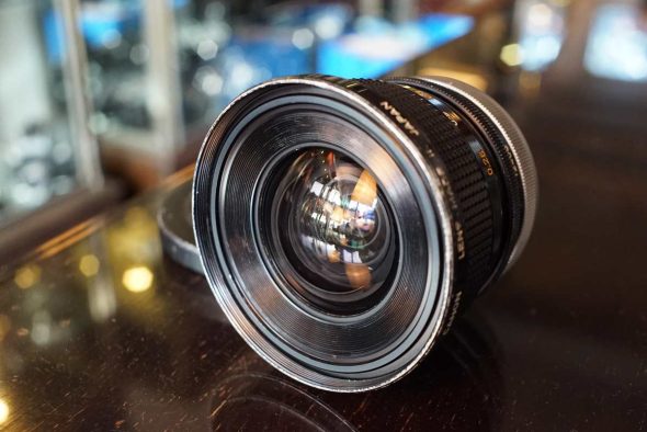 Canon lens FD 2.8 / 20mm SSC , worn
