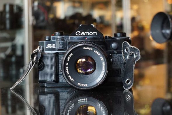 Canon A-1 kit w/ Canon lens FD 50mm 1:1.8