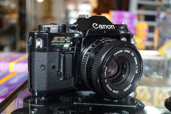 Canon AE-1 Program Black + FD 50mm F/1.8 lens