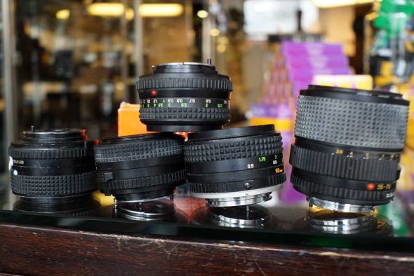 Lot of 5x Minolta MD lenses with issues, OUTLET