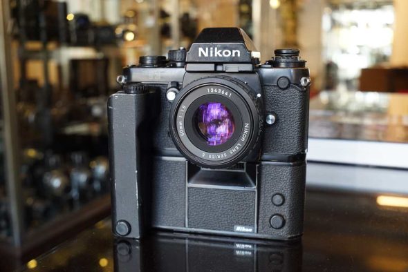 Nikon F3 body + MD-4 motordrive + Nikkor E 50mm F/1.8 lens