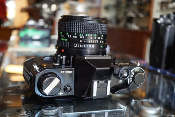 Canon AE-1 black + FD 28mm F/2.8 lens