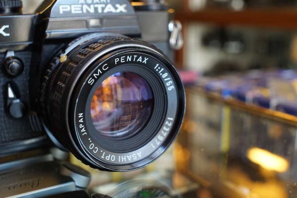 Pentax KX black + 55mm F/1.8 lens