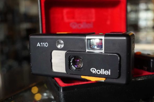 Rollei A110 camera in presentation case