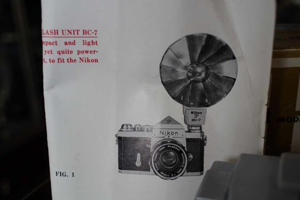 Nikon F flash unit model BC-7, boxed