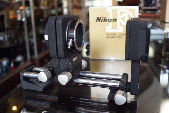 Nikon PB-5 bellows + PS-5 slide copier + Double cable release, boxed