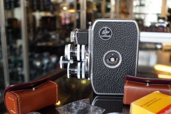 Bolex 8mm camera with accessories and Kern lenses