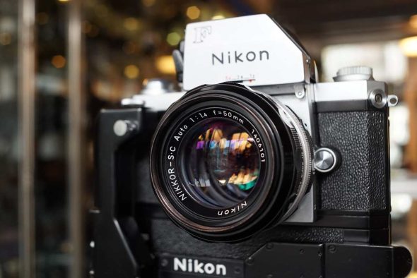 Nikon F + F36 motor + Nikkor 1:1.4 / 50mm SC lens
