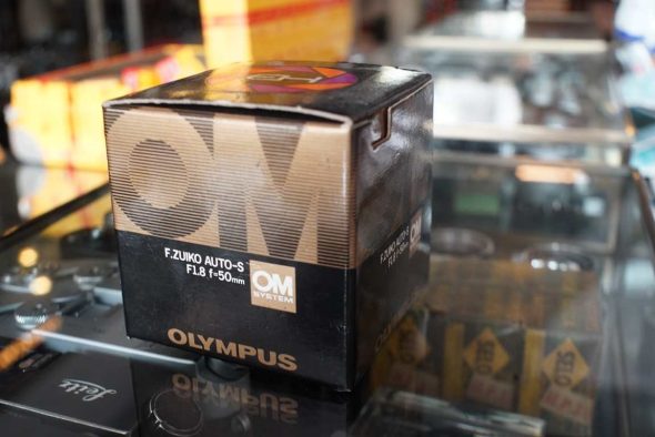 Olympus Auto-S 50mm F/1.8 lens for OM, boxed