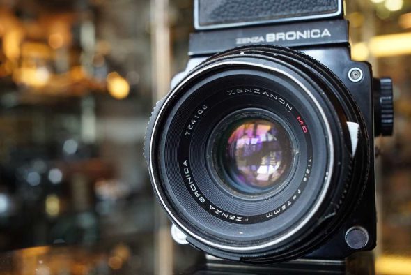 Bronica ETR-C + 75mm F/2.8 MC lens, in need for service, OUTLET