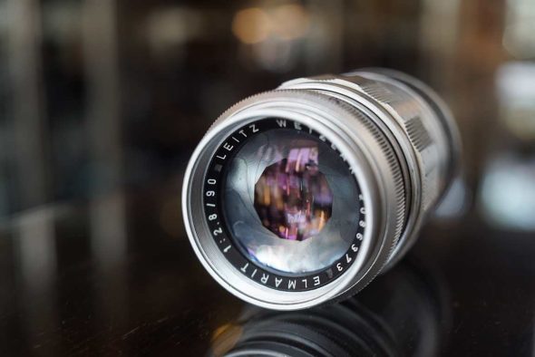 Leica Elmarit 90mm F/2.8 lens chrome, boxed