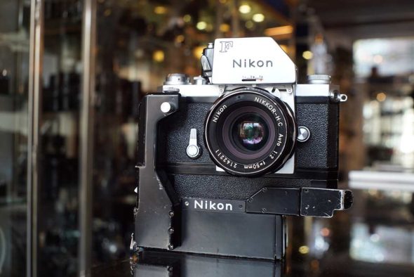 Nikon F + F36 motor + Nikkor 50mm 1:2 lens, OUTLET