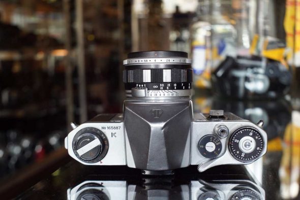 Pentax K + Auto-Takumar 1:1.8 f=55mm lens, Zebra version