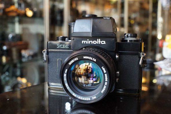 Minolta XM black + MC Rokkor-PG 50mm F/1.4 lens
