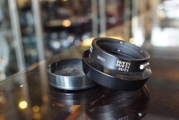 Leica Leitz 12585 lens hood for 35/50mm Summicron + reverse cap