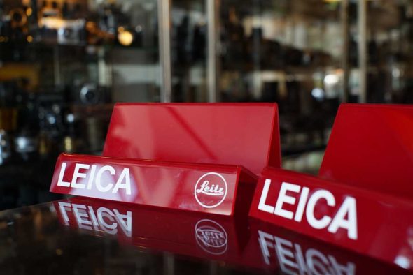 Leica Leitz Red plastic display stands for M or LTM camera