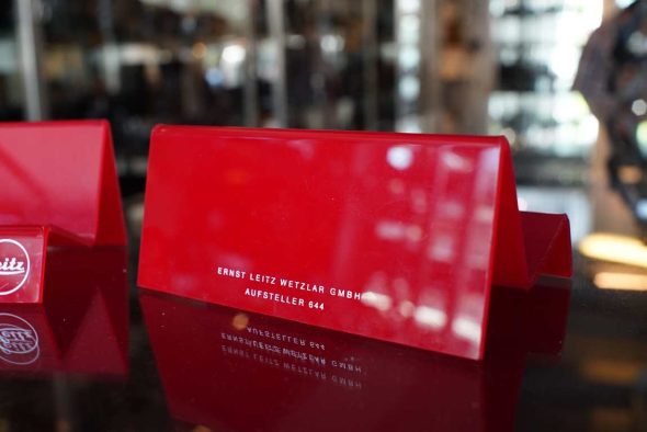 Leica Leitz Red plastic display stands for M or LTM camera