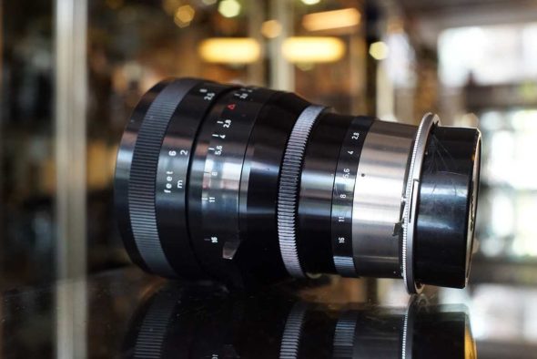 Iscorama anamorphic lens in Exakta mount with Canon FD mount converter