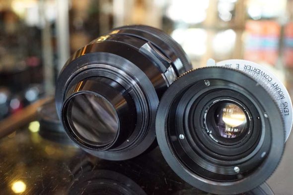 Iscorama anamorphic lens in Exakta mount with Canon FD mount converter