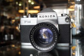 Konica FM + Konishiroku Hexanon 2.8 / 100mm lens