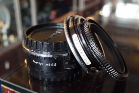 Mamiya 645 extension tube set + 67mm reverse ring adapter